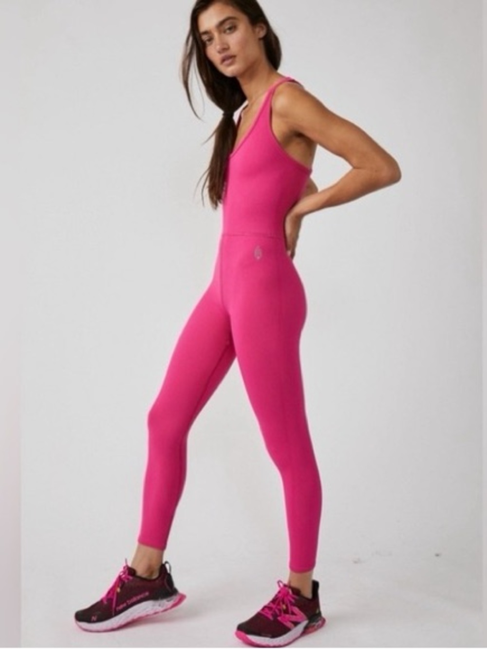 Free People Movement NEW Free Throw Onesie in Hot Pink